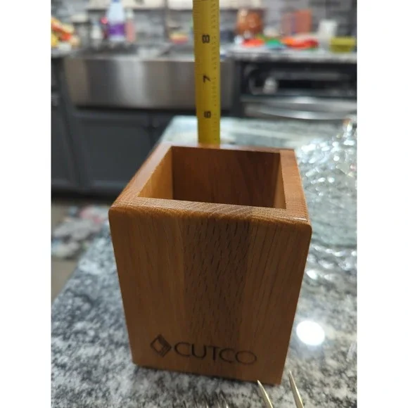 Cutco 4 Piece Kitchen Utensil Set & Wooden Holder Whisk Spoon Spreader Fork - Picture 9 of 14